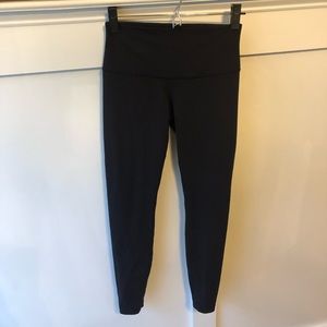 lululemon athletica Pants - Wunder Under High Rise Foldover Leggings 6 Black lululemon athletica Pants - Wunder Under High Rise Foldover Leggings 6 Black